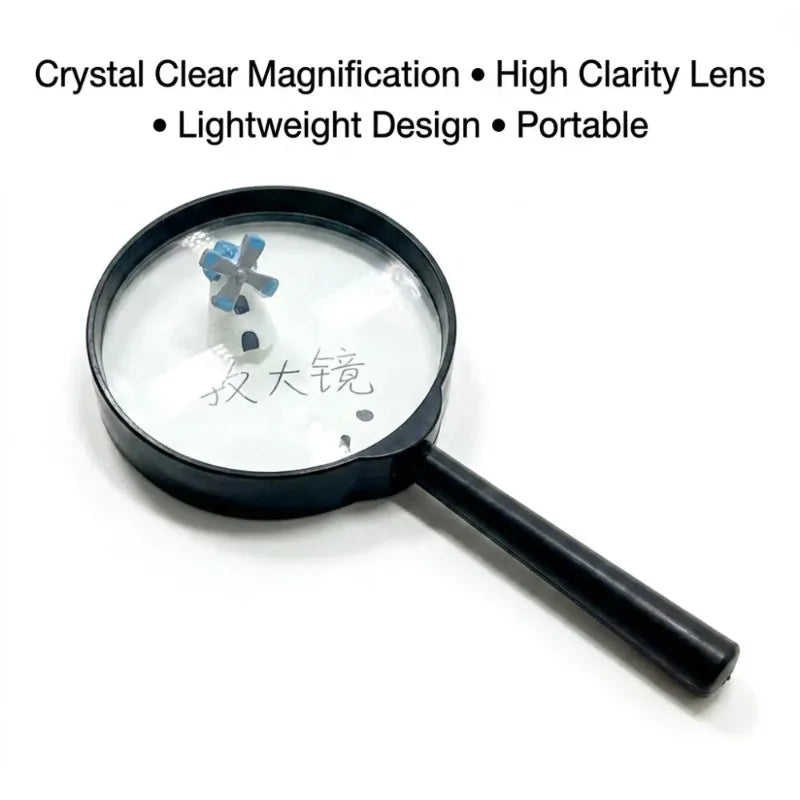 Handheld Reading Magnifying Glass with Plastic Handle Handheld Magnifying Glass Richie's