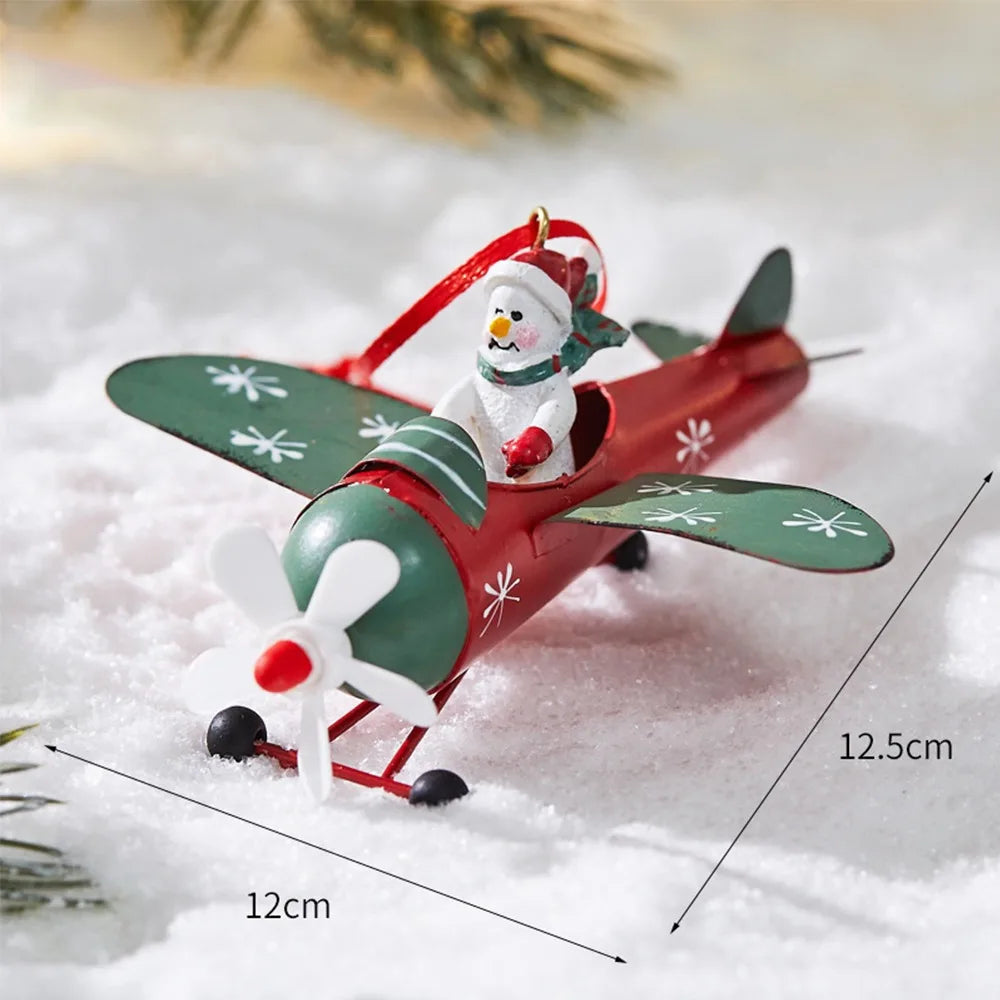 Santa Claus Airplane & Mailbox Christmas Hanging Ornament Christmas Ornament Richie's 3