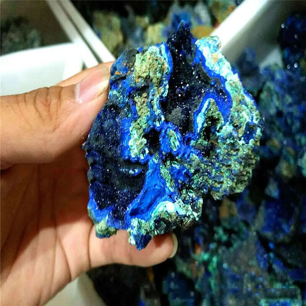 Natural Malachite Azurite Geode Raw Gemstone Mineral Specimen Gemstone Specimen Richie's