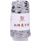Sequin Bead Hand Knitting Yarn – Sparkle DIY Craft Thread Knitting Yarn Richie's Grey