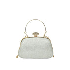 Women's Glitter Evening Clutch Bag – Wedding & Party Shoulder Bag Evening Clutch Bag Richie's Silver