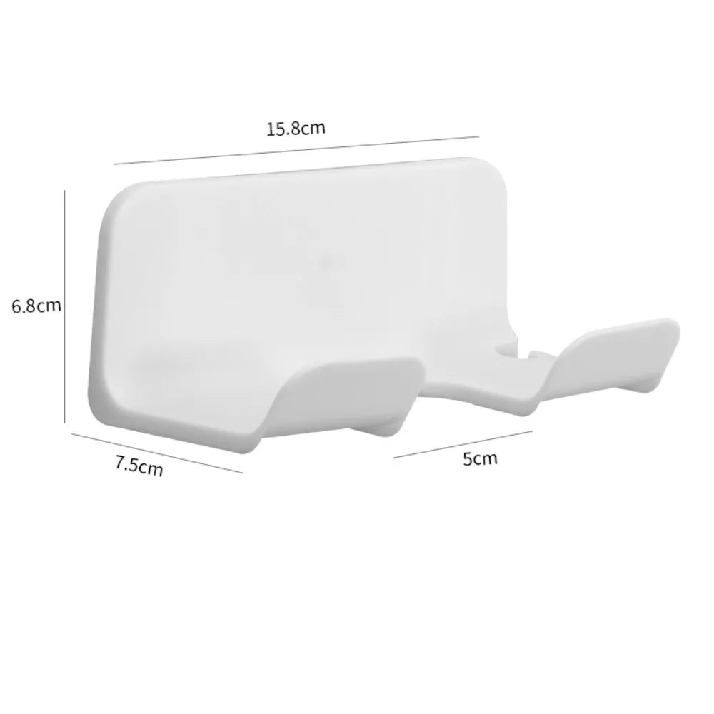 Wall Mounted Hair Dryer Holder – No-Drill Self-Adhesive Rack Hair Dryer Holder Richie's White