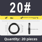 Kande Nitrile O-Ring Set 20-30pcs 1.4-26.5mm Oil Seal Gasket Rubber O-Ring Set Richie's 26.5x1.8 20pcs