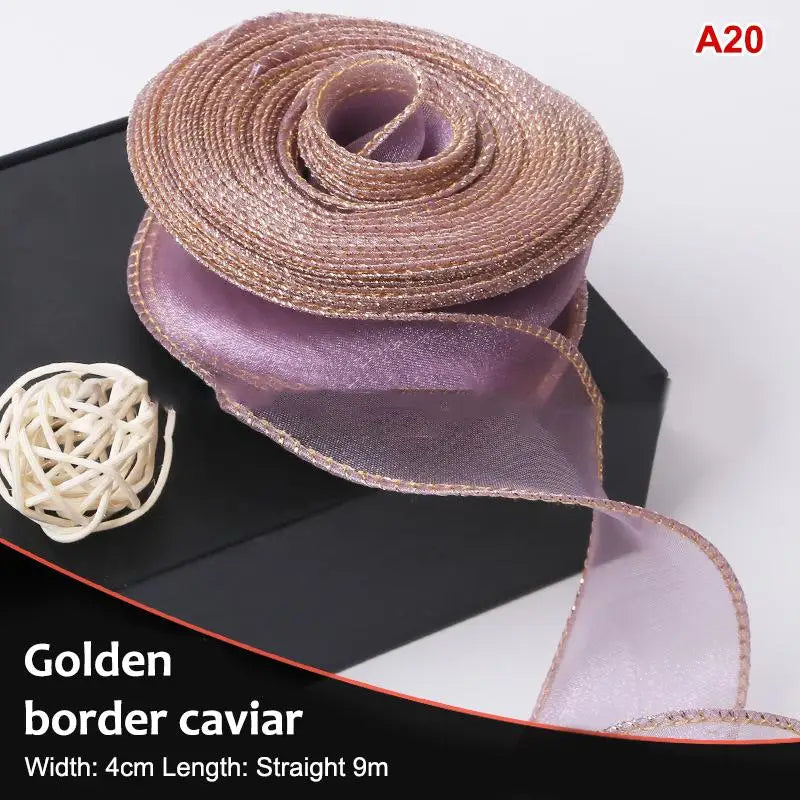 10 Yards Organza Wavy Edge Ribbon 4cm – Bouquet & Gift Wrap Craft Ribbon Richie's A20 10yard