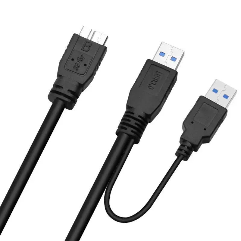 USB 3.0 Micro-B Hard Drive Cable Dual USB Power – 0.6M & 1M USB Data Cable Richie's
