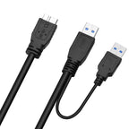 USB 3.0 Micro-B Hard Drive Cable Dual USB Power – 0.6M & 1M USB Data Cable Richie's