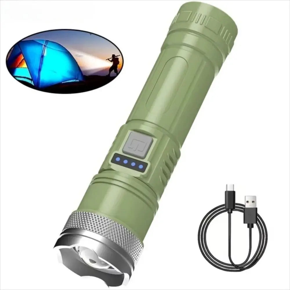High Power LED Flashlight Type-C Rechargeable 3 Modes Emergency LED Flashlight Richie's