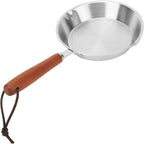 304 Stainless Steel Mini Frying Pan | Wooden Handle Skillet Stainless Steel Skillet Richie's