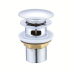 Stainless Steel Basin Drain with Pop-Up Press Stopper Basin Drain Stopper Richie's Silver with holes