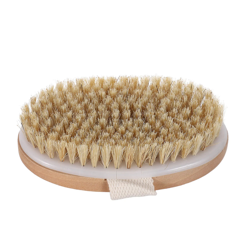 Natural Wood Handle Body Brush – Soft Bristle Skin Scrubber Body Scrub Brush Richie's