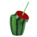 Cartoon Fruit Straw Cup | Strawberry Watermelon Pineapple Bottle Straw Water Bottle Richie's -watermelon 1 1