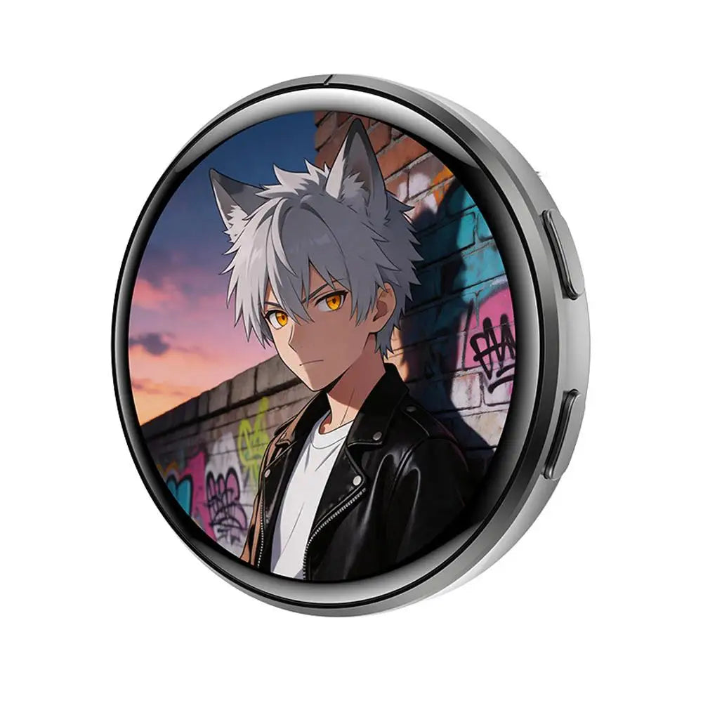Anime Smart Digital E-Badge Display Pin | GIF Screen Otaku Gift Smart Display Badge Richie's A