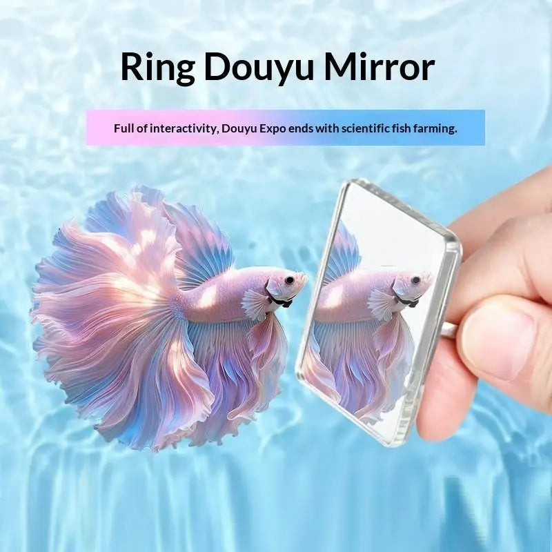 Floating Acrylic Betta Fish Mirror – Aquarium Training Toy Aquarium Fish Toy Richie's