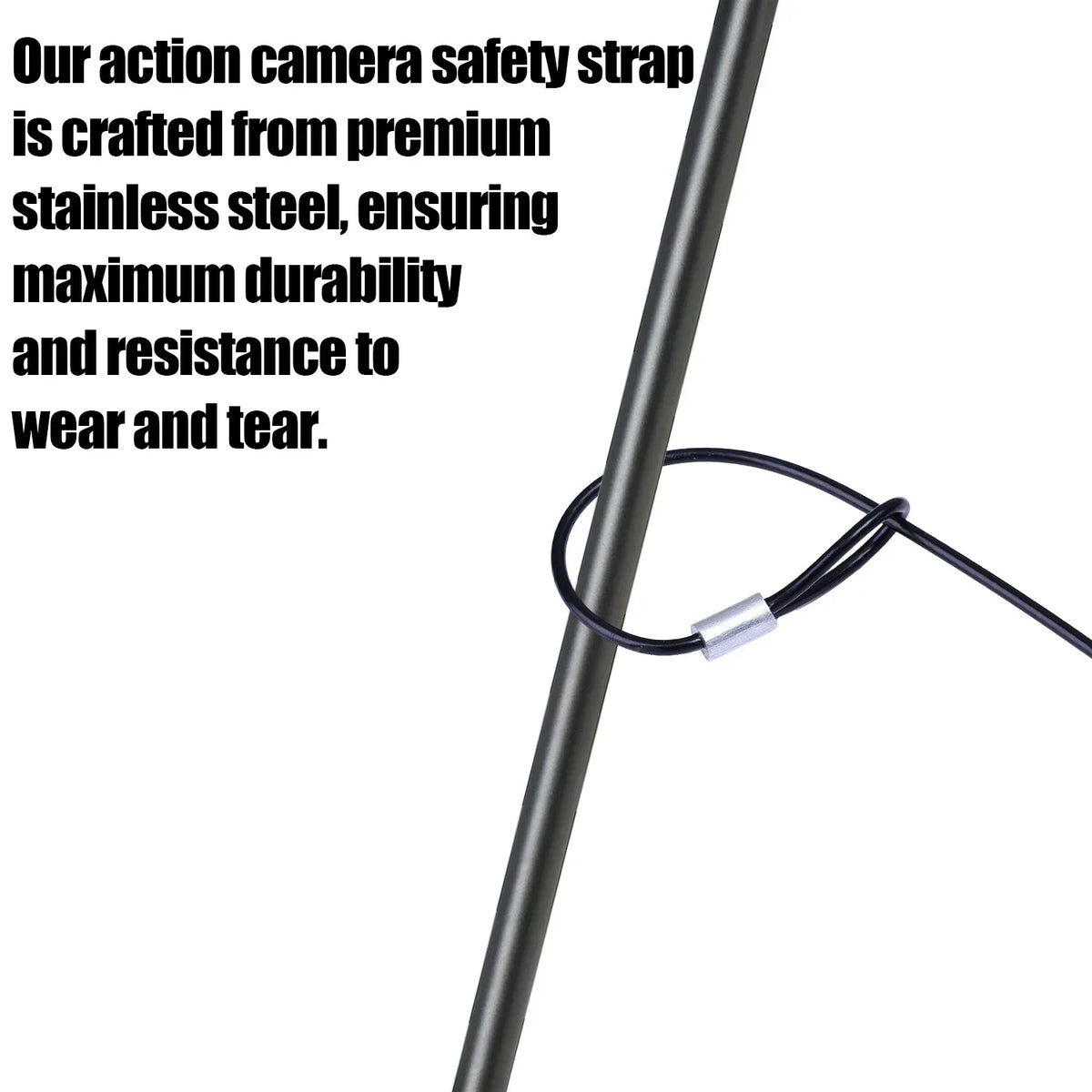 60CM Stainless Steel Camera Safety Lanyard for GoPro DJI Insta360 Camera Safety Lanyard Richie's