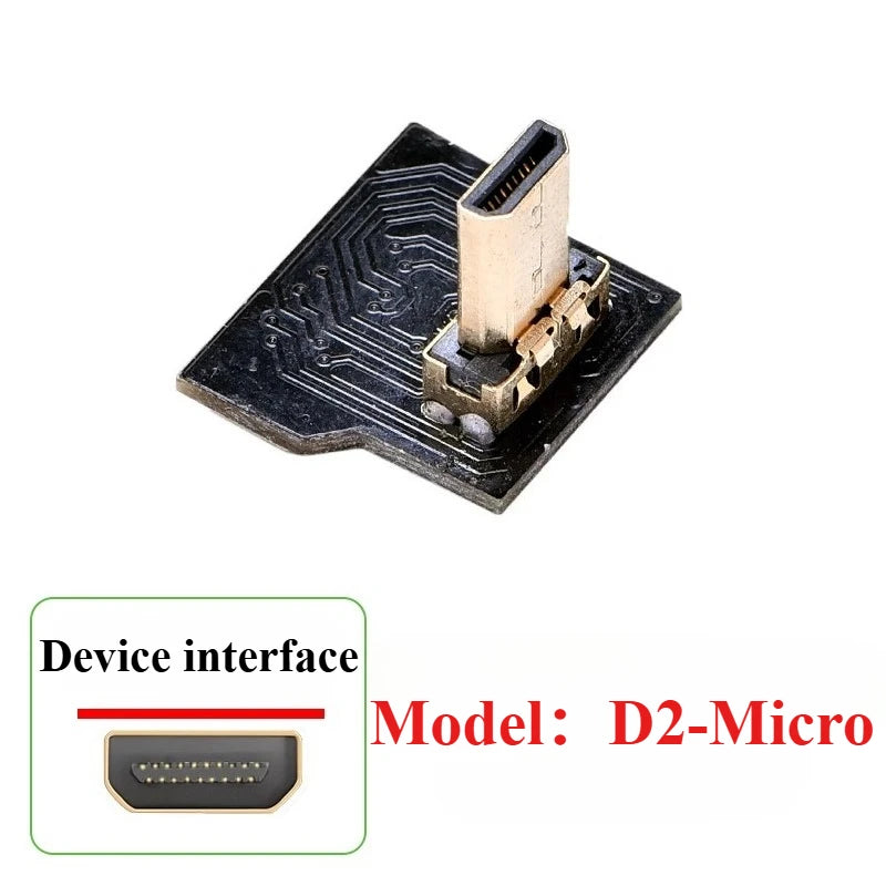 Raspberry Pi 4 Micro HDMI FFC Flat Cable 90° 20-Pin FPV HDMI FFC Cable Richie's MicroHDMI (D2)