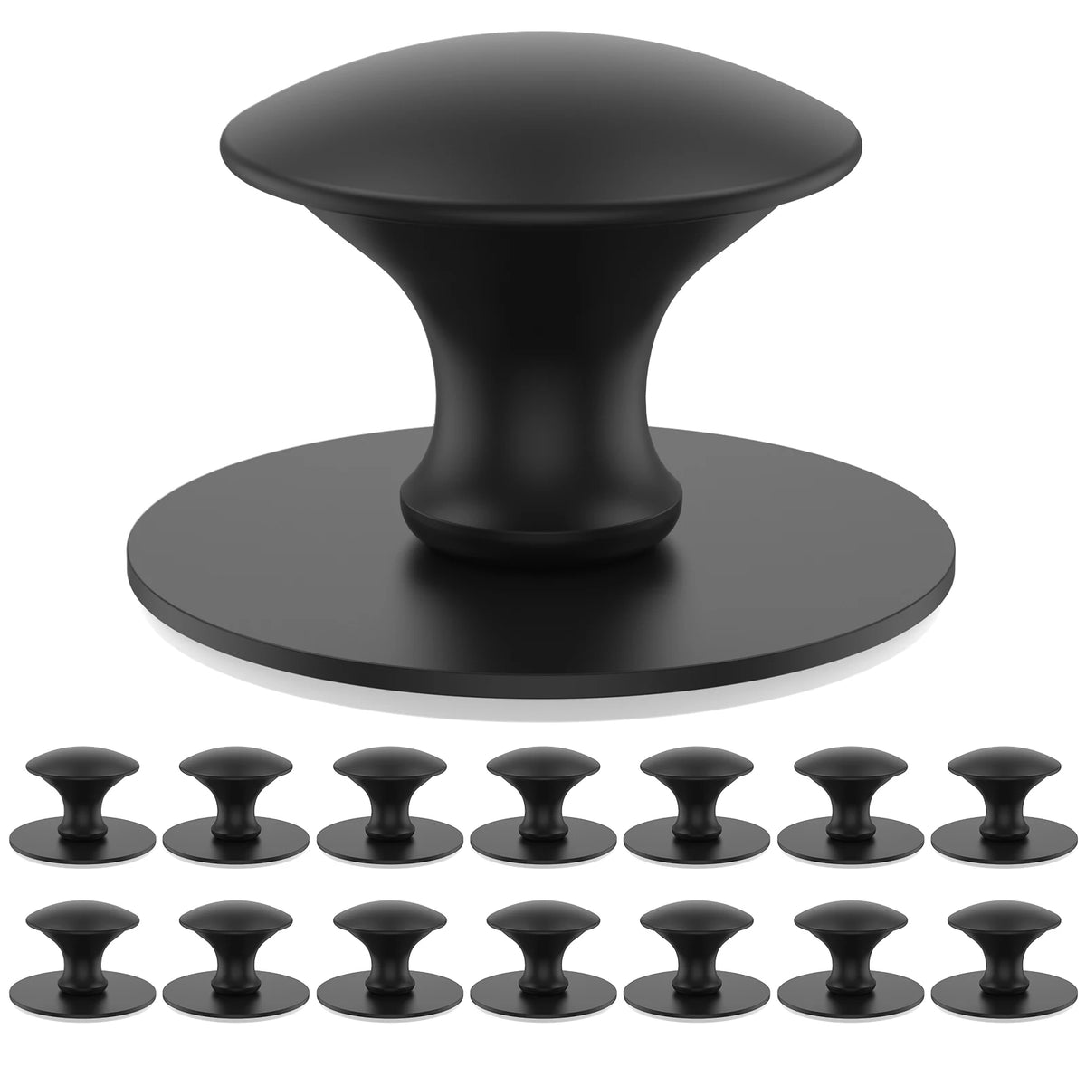 15-Pack Self-Adhesive Stainless Steel Cabinet Drawer Knobs 37mm Cabinet Drawer Knobs Richie's No-drilling handle black 15PCS