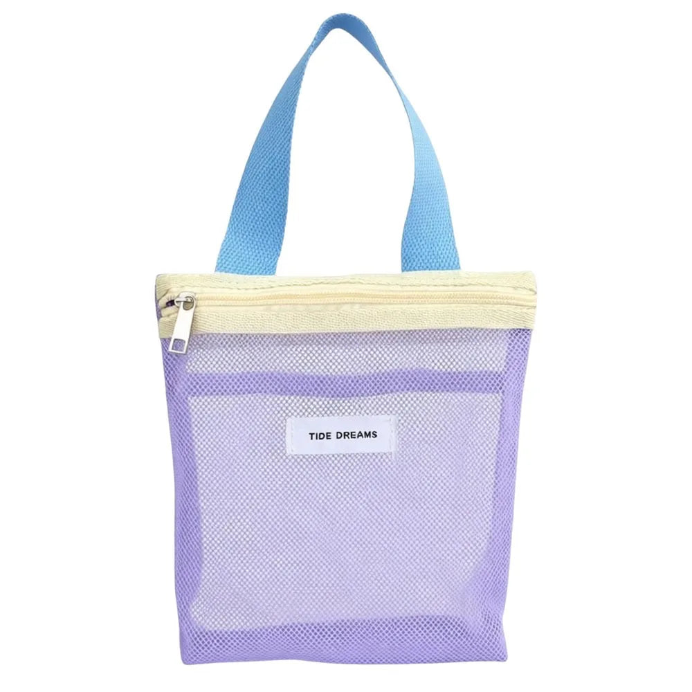 Portable Transparent Mesh Toiletry & Makeup Bag – 5 Colors Mesh Toiletry Bag Richie's Purple