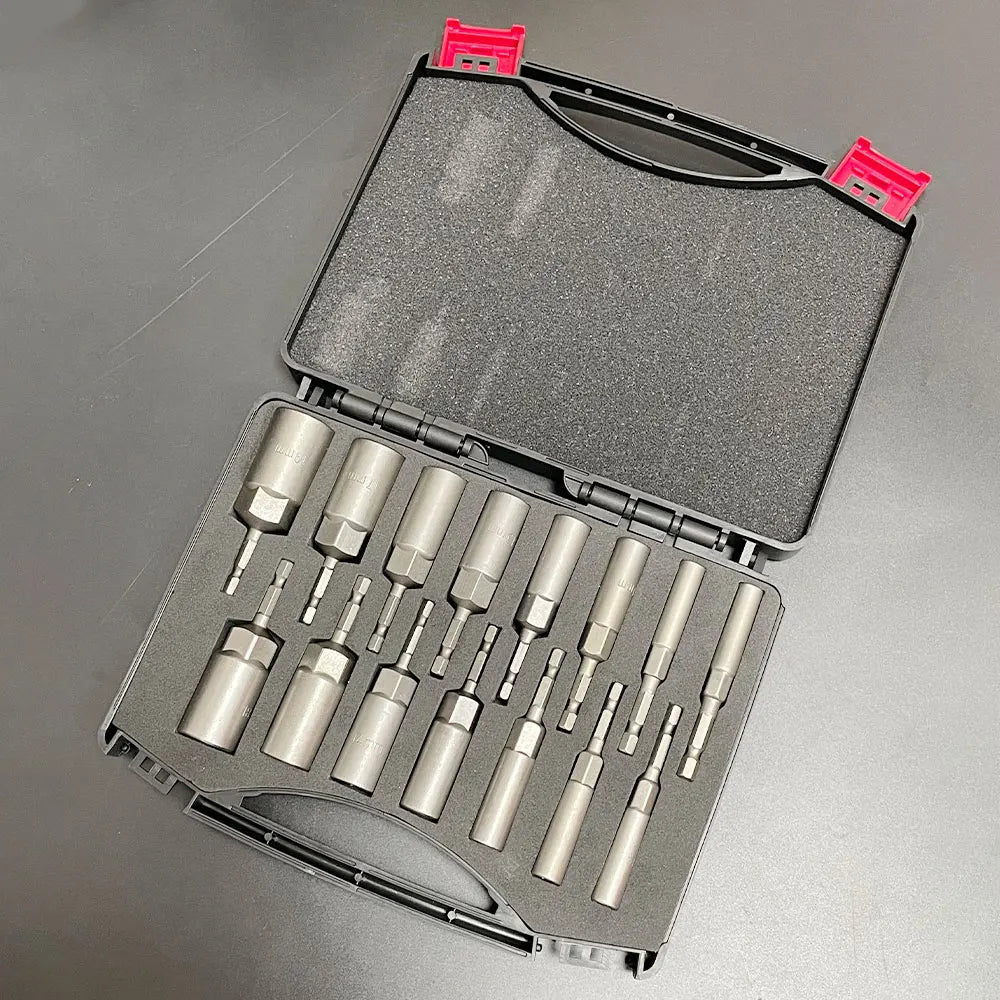 15Pcs Impact Socket Adapter Set 5.5–19mm Hex Drill Bit Kit Impact Socket Set Richie's
