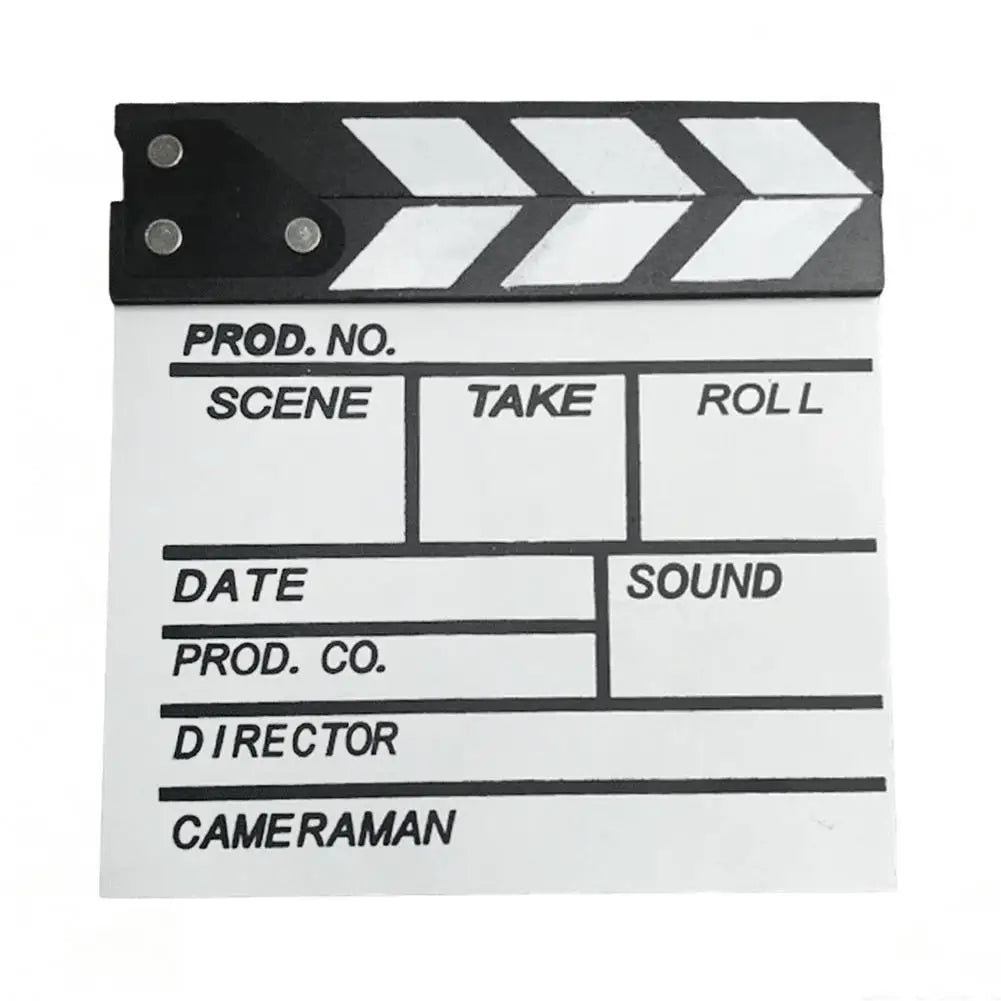 Wooden Movie Clapperboard 20x20cm – Film Slate & Prop Movie Clapperboard Richie's White