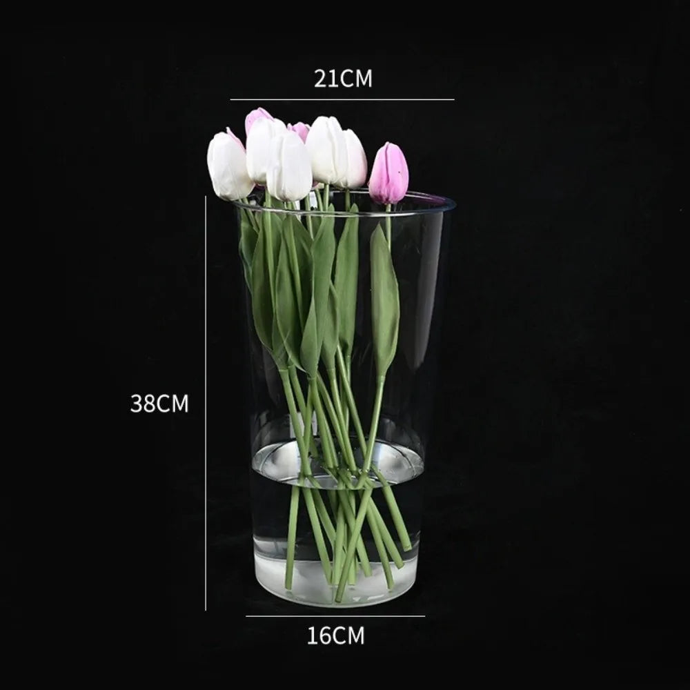 Nordic Acrylic Flower Vase – Modern Transparent Home Décor Decorative Flower Vase Richie's Round-38-21cm