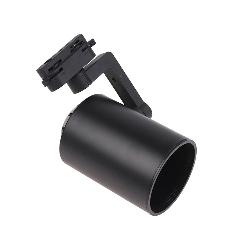 PAR30 E27 Track Light Bracket 2/3 Wire Rail Ceiling Holder Track Light Bracket Richie's Straight tube Black
