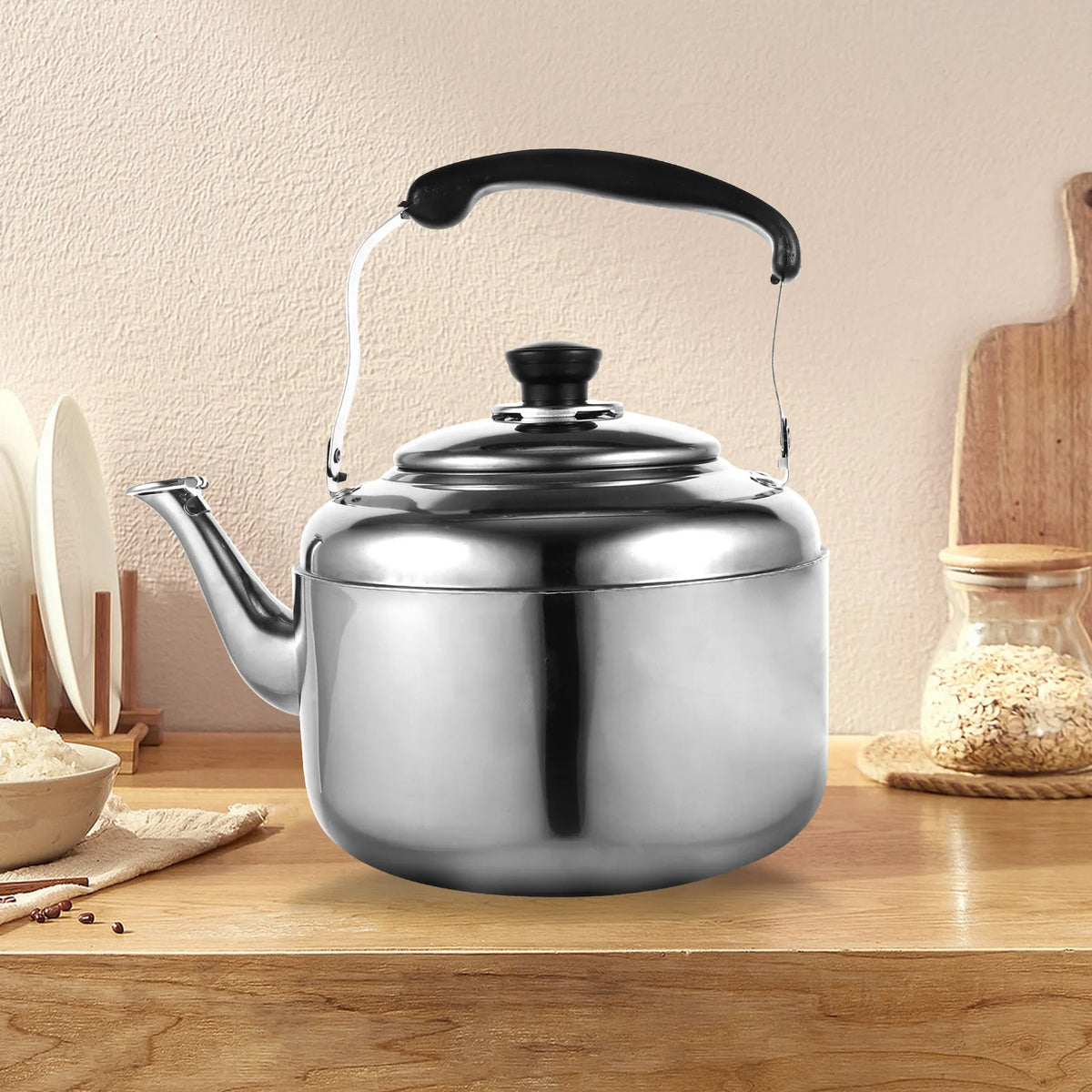 4L Stainless Steel Whistling Tea Kettle – Gas & Induction Stove Stovetop Whistling Kettle Richie's Default Title