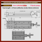 XYZ Manual Linear Slide Table Digital Display & Handwheel S100 Linear Slide Table Richie's S100-50MM-H