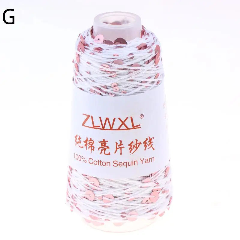 Sequin Cotton Yarn 50g Ball – Glitter Knitting & Crochet Thread Sequin Craft Yarn Richie's G
