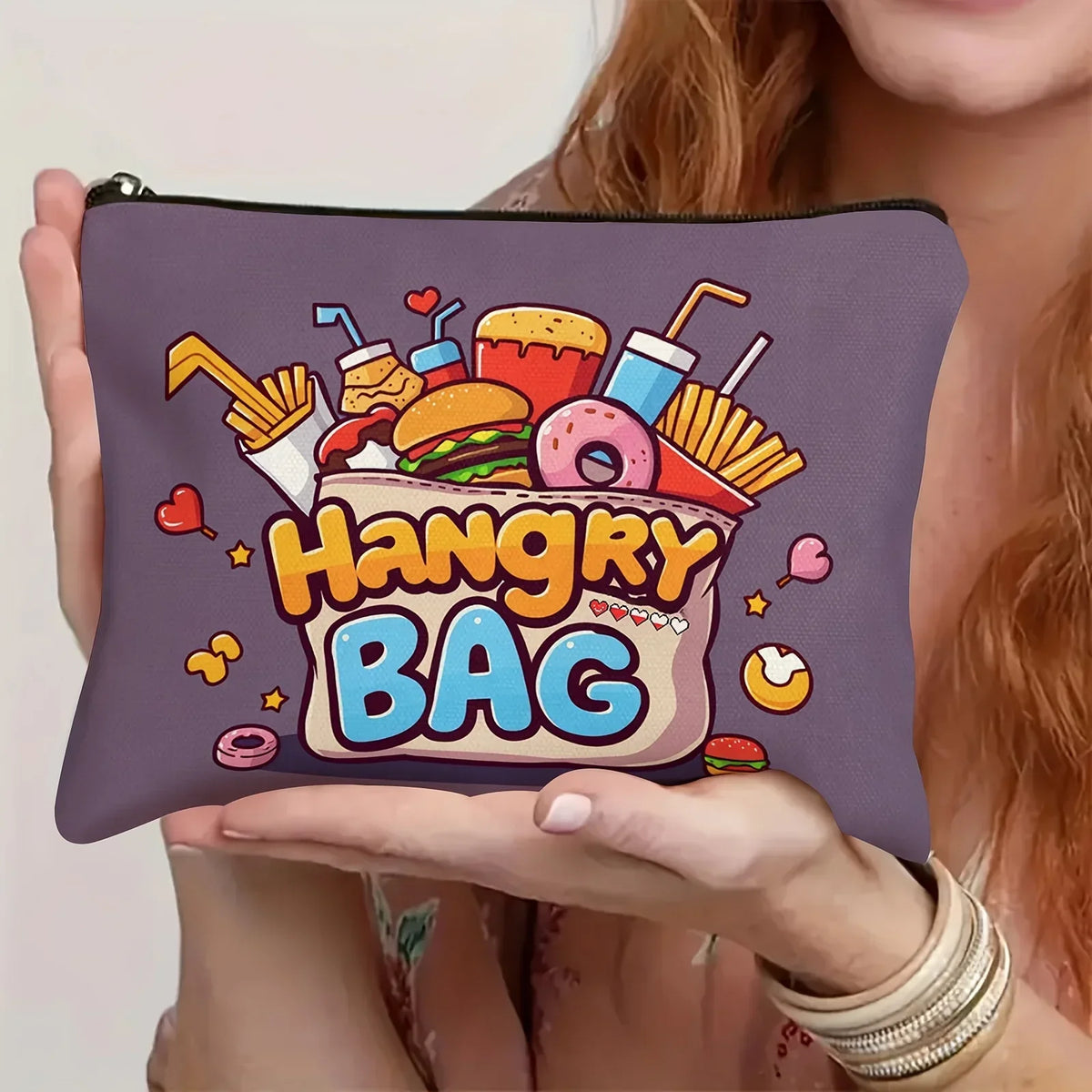 Food-Themed Makeup Bag | Canvas Travel Cosmetic Organizer Pouch Travel Cosmetic Bag Richie's