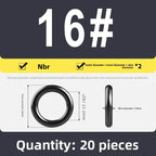 Kande Nitrile O-Ring Set 20-30pcs 1.4-26.5mm Oil Seal Gasket Rubber O-Ring Set Richie's 22.2x1.9 20pcs