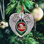 Angel Wings Christmas Ornament – Stainless Steel & Silk Keepsake Christmas Ornament Richie's