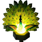 Solar Peacock Garden Stake Light – Resin Outdoor Figurine Solar Garden Stake Light Richie's