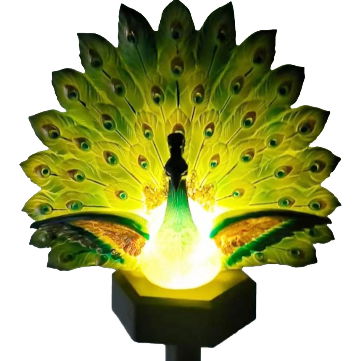 Solar Peacock Garden Stake Light – Resin Outdoor Figurine Solar Garden Stake Light Richie's