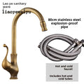 European Antique Brass Waterfall Bathroom Faucet Hot & Cold Bathroom Basin Faucet Richie's Brass