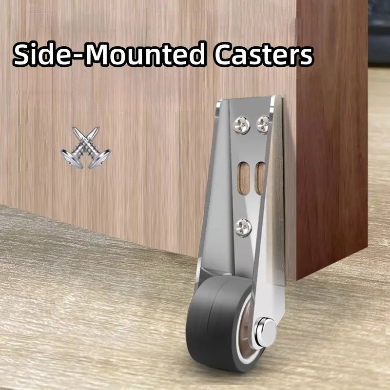 Side-Mounted Silent Rubber Caster Wheels for Cabinet Furniture Furniture Casters Richie's