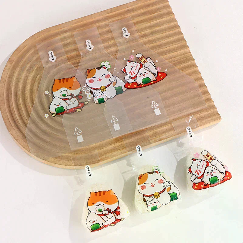 50/100 Pcs Japanese Onigiri Triangle Rice Ball Bags Food Packaging Bags Richie's 50Pcs Pamda