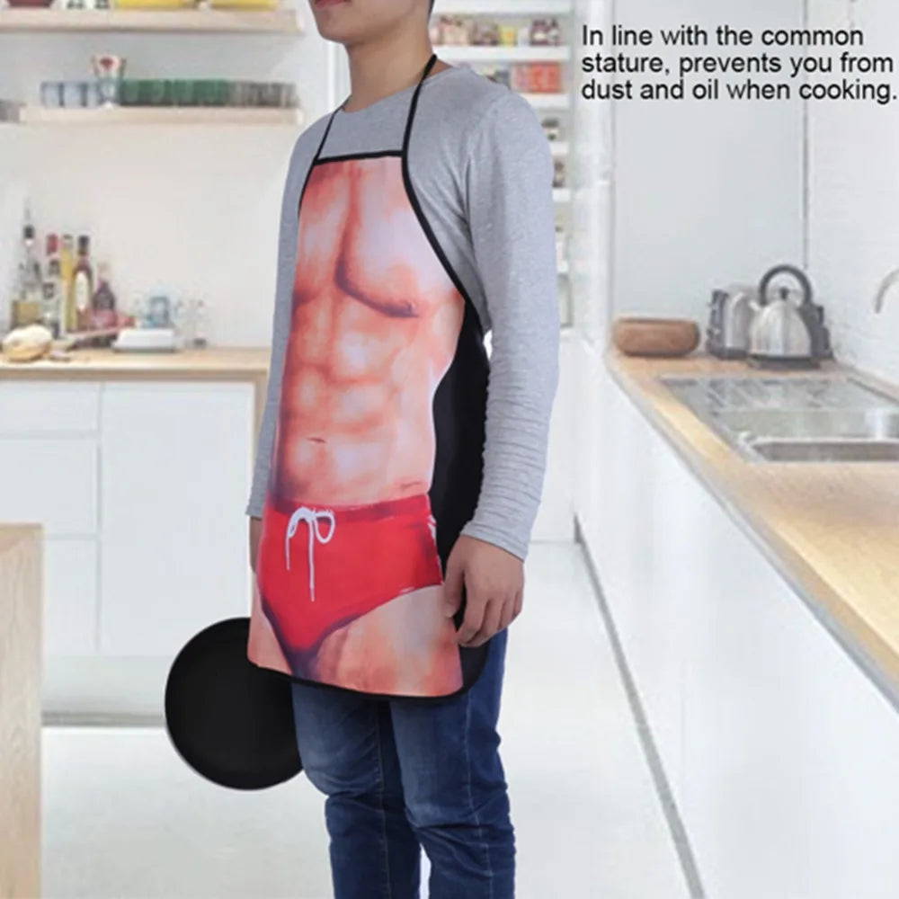 3D Funny Novelty Cooking Apron – Gag Gift for Grill & Kitchen Novelty Cooking Apron Richie's