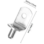 40Pcs L-Shape Shelf Support Clips Cold Rolled Steel Cabinet Pins Shelf Support Clips Richie's other Silver China Mainland