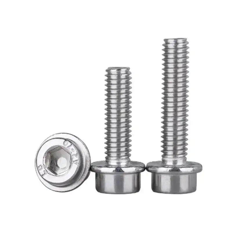 304 Stainless Steel Serrated Flange Hex Socket Screws M2–M8 Flange Hex Screws Richie's