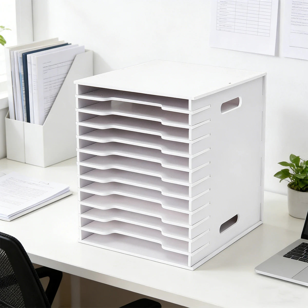 12-Tier Desktop File Organizer | A4 Paper Holder with Handles Desktop File Organizer Richie's