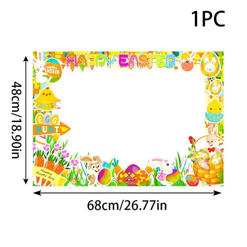 Funny Easter Photo Frame Paper Prop – Party Decoration Holiday Party Prop Richie's 1pc