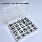 25-Spool Bobbin Storage Box | Sewing Organizer Case Bobbin Storage Organizer Richie's Black Set