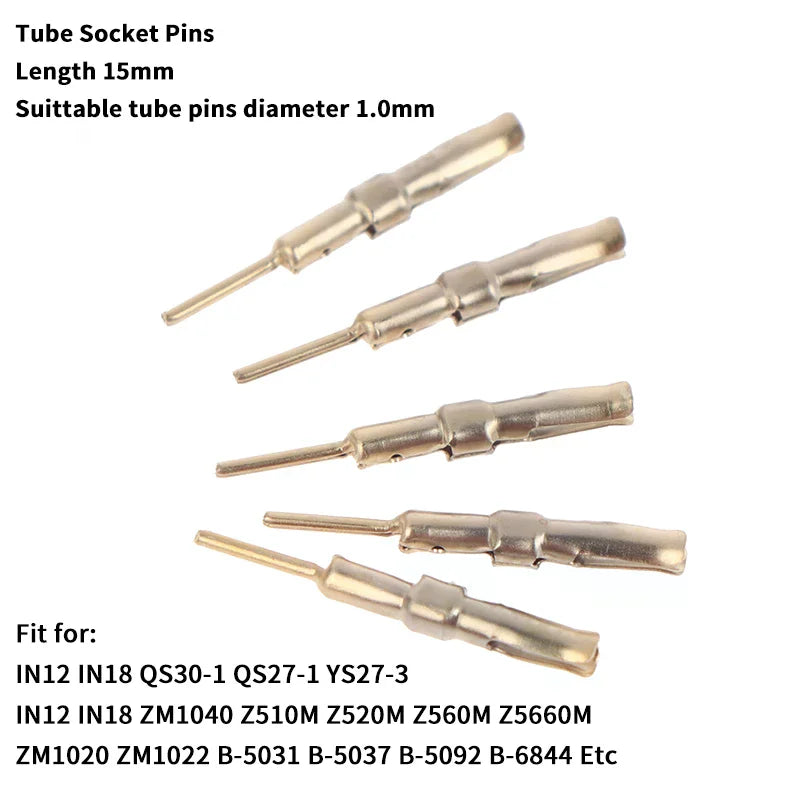 50Pcs Gold Plated Nixie VFD Tube Socket Pins 1mm IN-12 IN-18 Tube Socket Pins Richie's