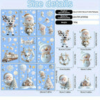 9-Sheet Reusable Christmas Window Clings – Static Cling PVC Decals Christmas Window Clings Richie's 9 sheets
