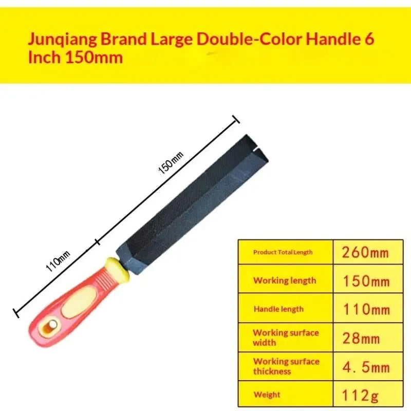 T12 Steel Rhombus File | Non-Slip Handle for Metal & Woodworking Hand File Tool Richie's C