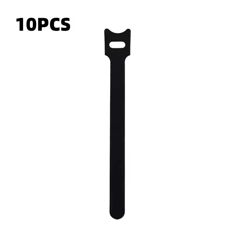 Reusable Hook & Loop Cable Ties – Cord & Wire Organizer Straps Cable Ties & Straps Richie's 10PCS Black