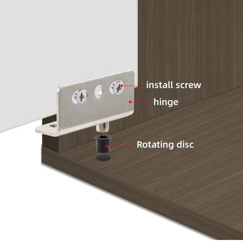 Iron Right Angle Pivot Hinge Set for Cabinet & Wood Doors Cabinet Pivot Hinge Richie's