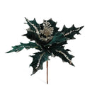 Glitter Poinsettia Artificial Christmas Flower 15cm DIY Decor Christmas Artificial Flower Richie's