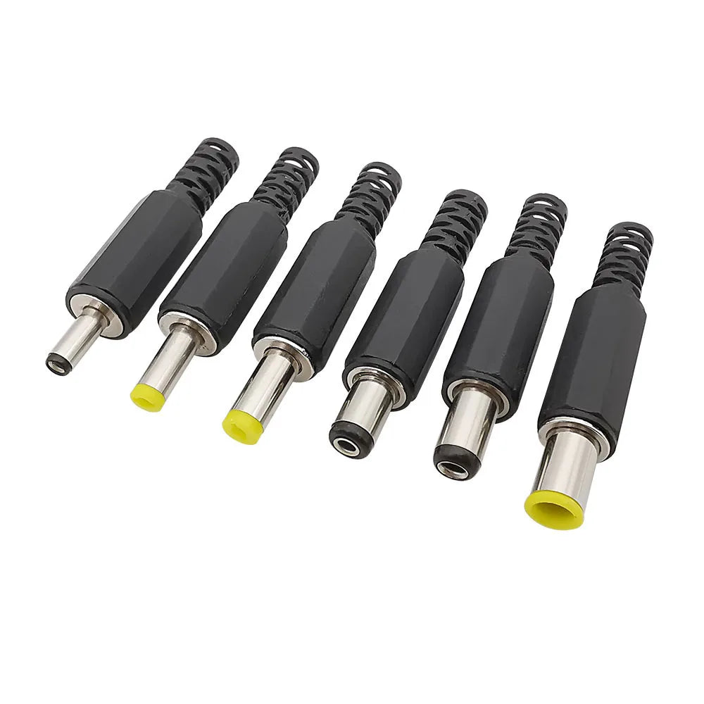 DC Power Male Plug Solder Connector 3.5–6.5mm | 5 or 10 Pack DC Power Connector Richie's