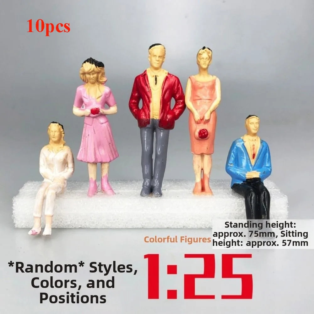 Scale Model People Figures 1:25–1:300 Mixed Poses 10/50pcs Model Miniature Figures Richie's 1-25 10pcs